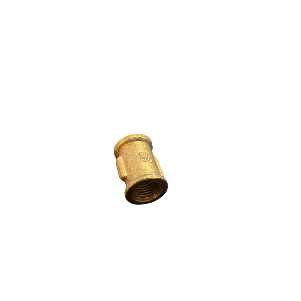 PIPE COUPLING SLEEVE, BRASS, MUFF 1/4"