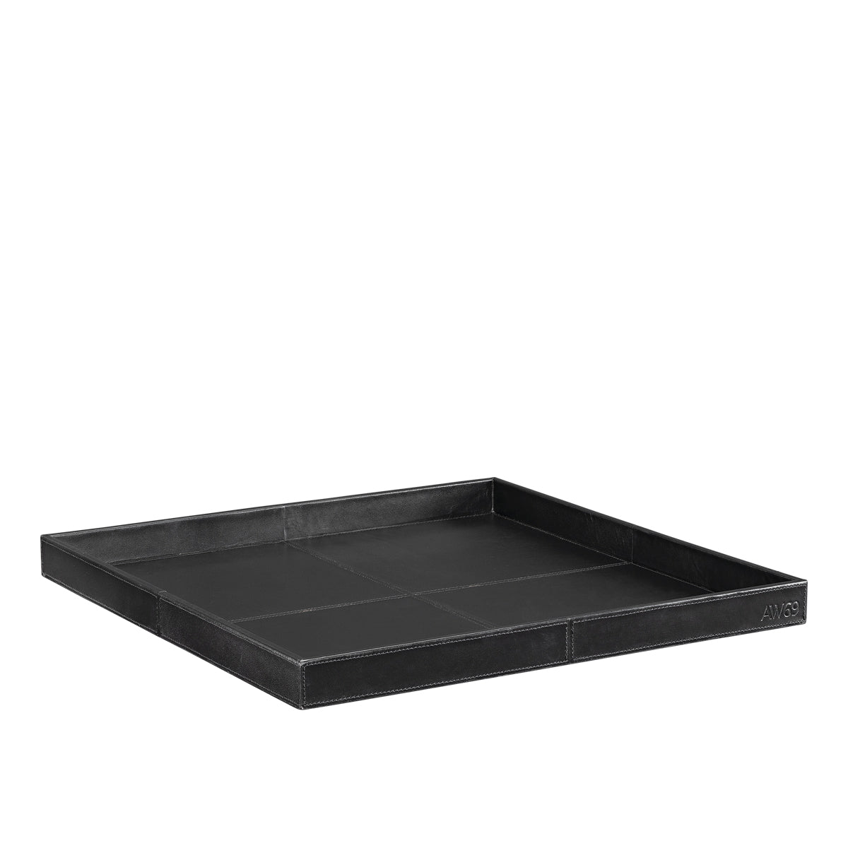 MENDOZA Square tray leather black