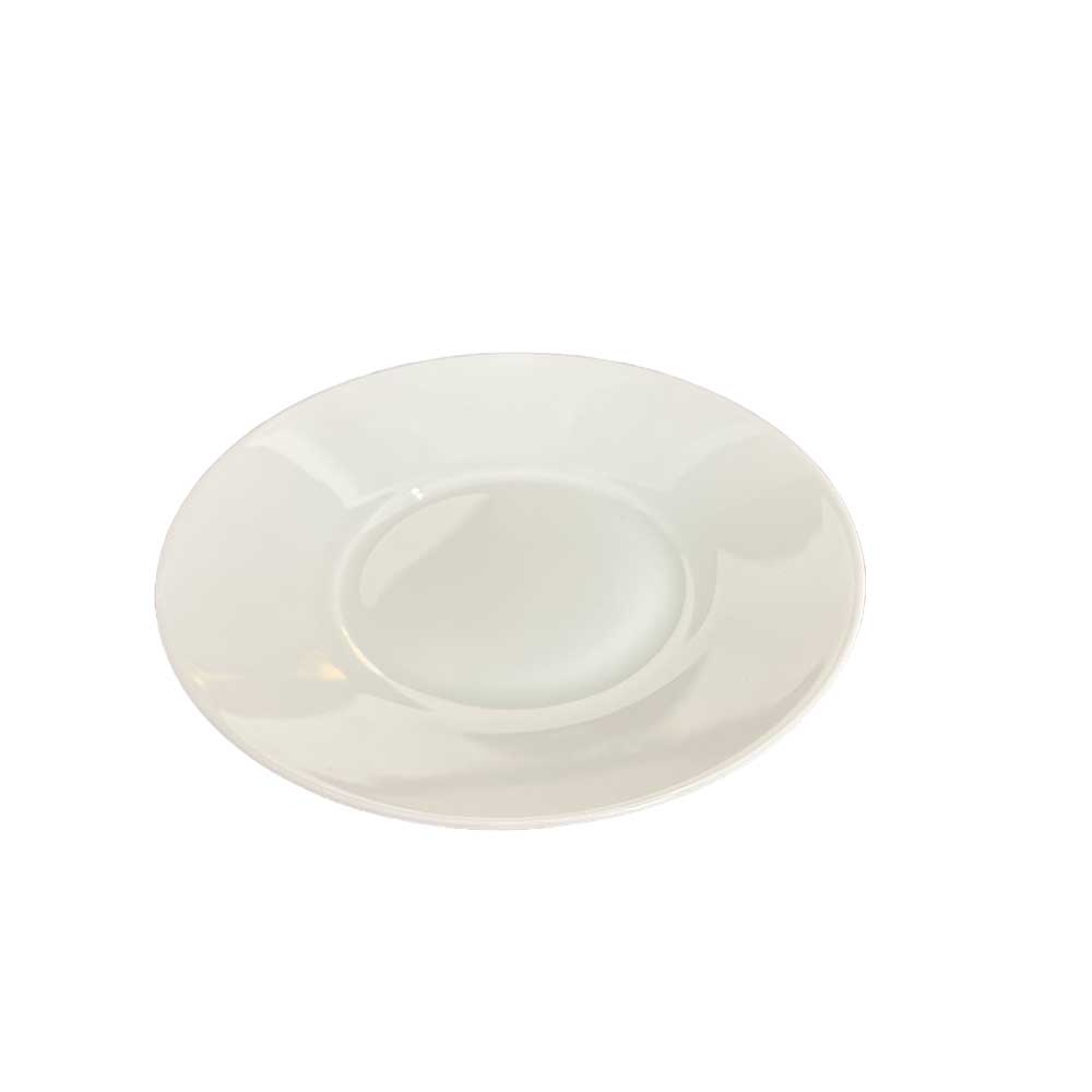 PRINCESS CROCKERY SAUCER PLATE 14.5CM CRESTED WHITE