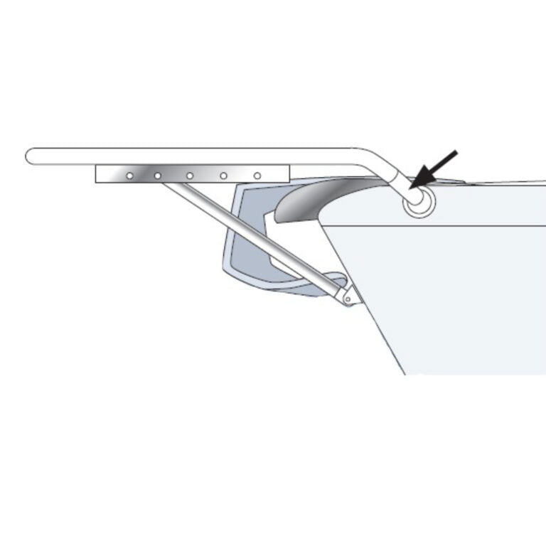 Bowsprit 1000 mm med bøjestige (komplet)