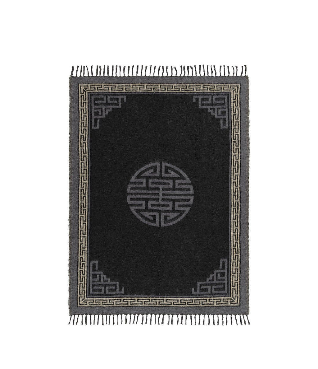 MORANDI BLACK/GREY Throw 130x180
