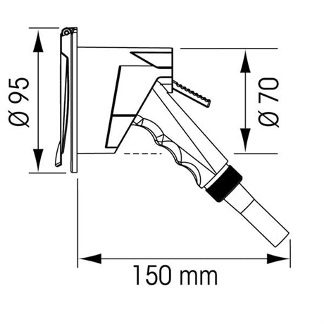 DECK SHOWER WHITE