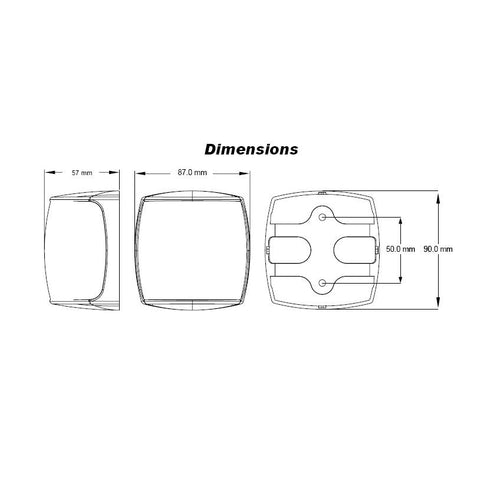 2 NM NaviLED PRO Styrbord Navigationslampe Hvid 2LT 959 908-011