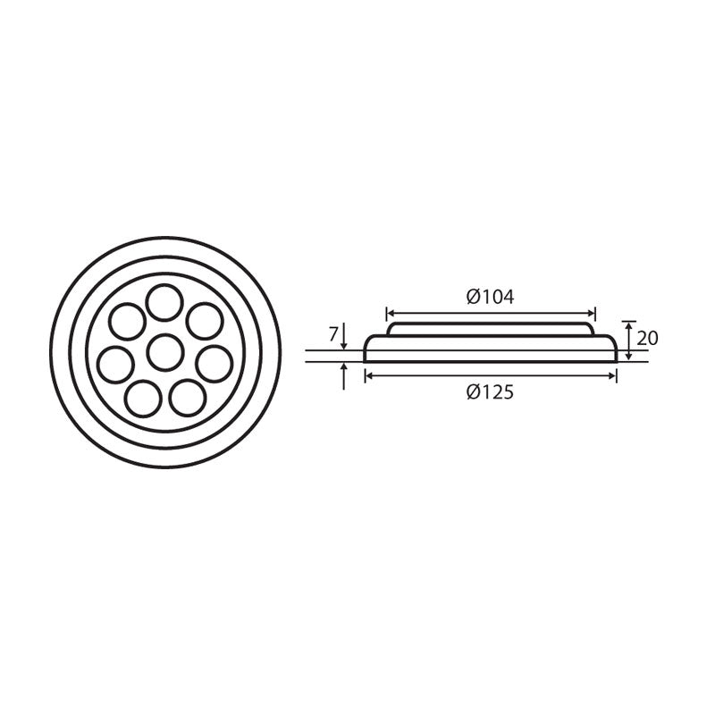 AQUADISC UNDERWATER BLUE LIGHT 12/24V