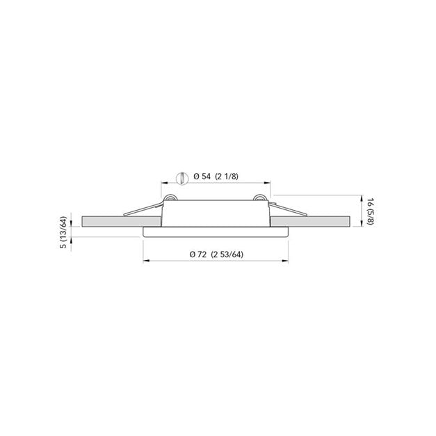 QUICK DOWNLIGHT WARM WHITE LED 2W 10-30V
