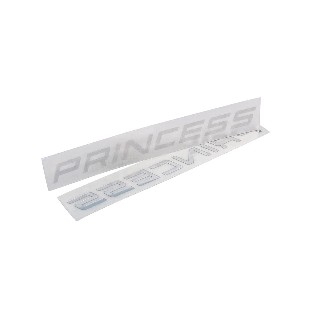 PRINCESS LOGO CHROME VINYL 11MM HIGH