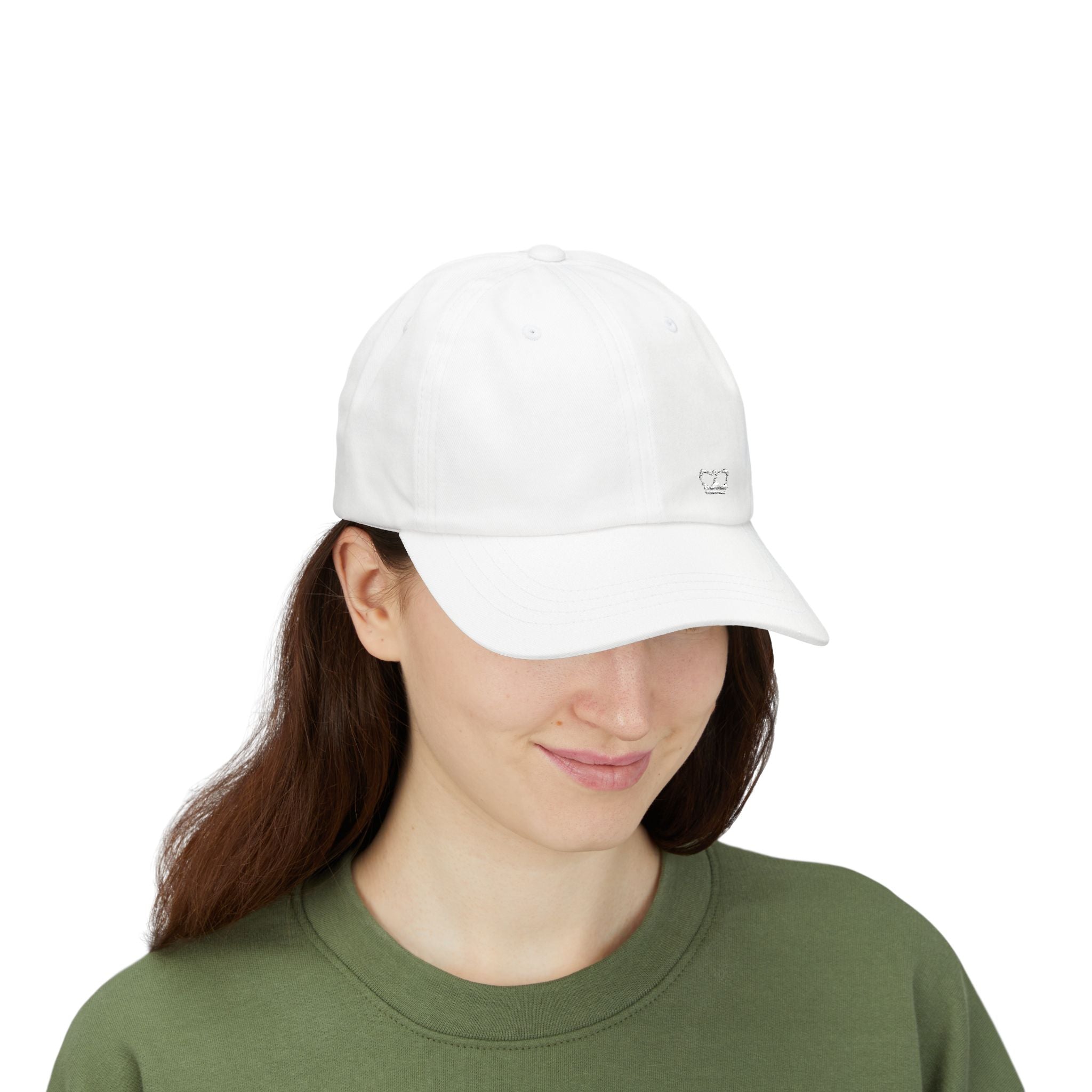 Princess-kasket med hvidt broderet logo