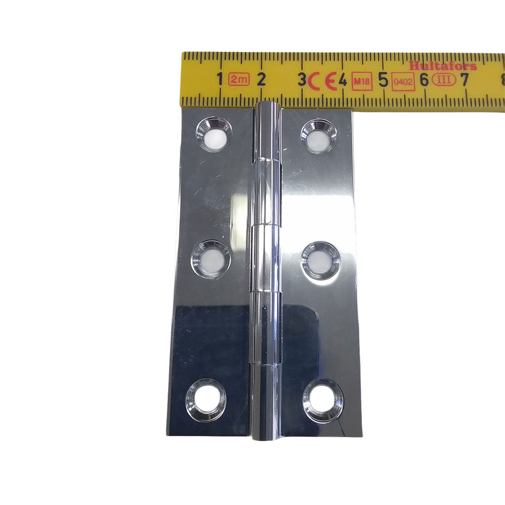 CHROMED BRASS BUTT HINGE 3" X 1 5/8"