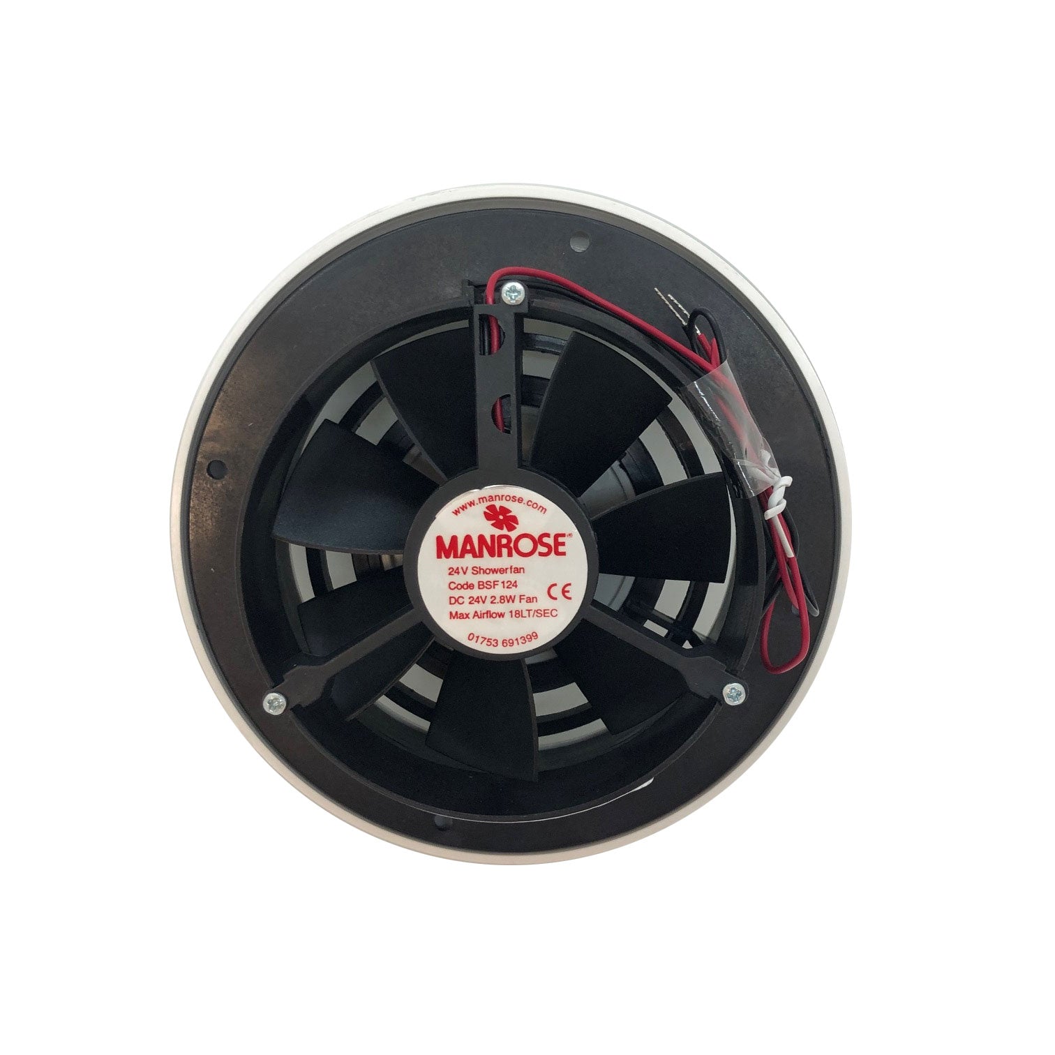 FAN 24V WHITE NO LIGHT