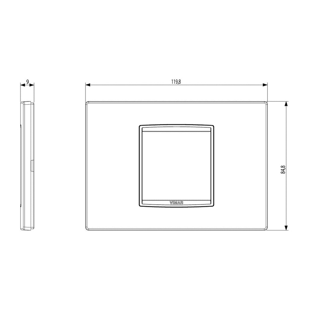 VIMAR 2G PLATE (3G WIDTH)