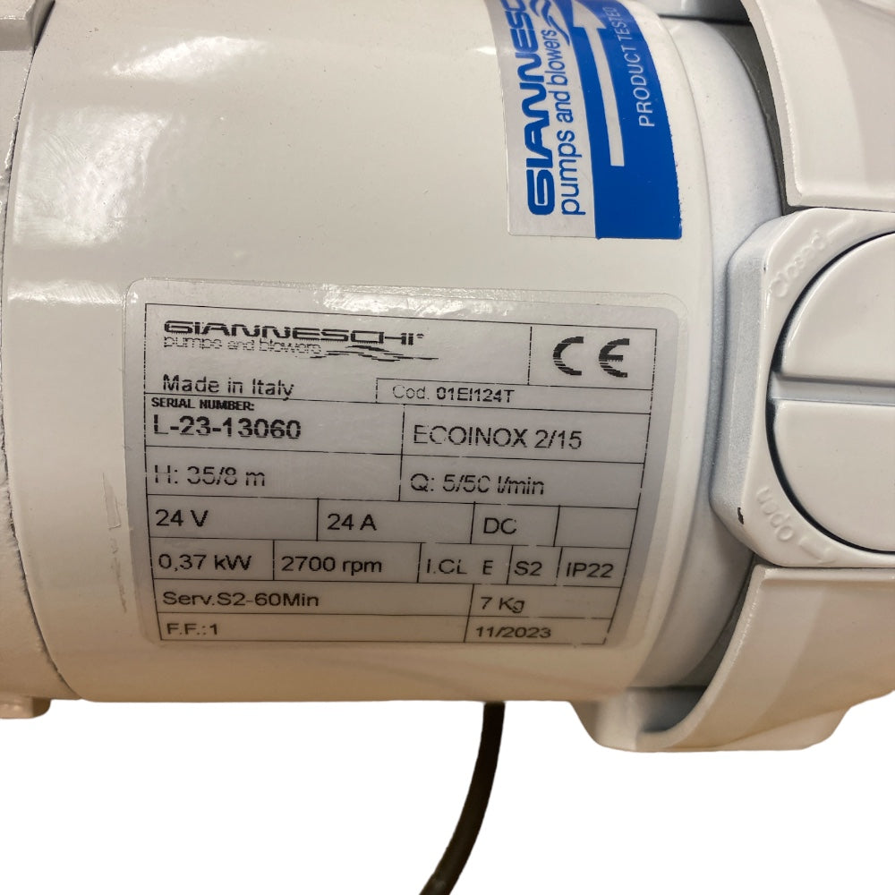 GIANNESHI EL/PUMP EQOINOX 2 NEW 24V DC 0,37KW  2900RPM