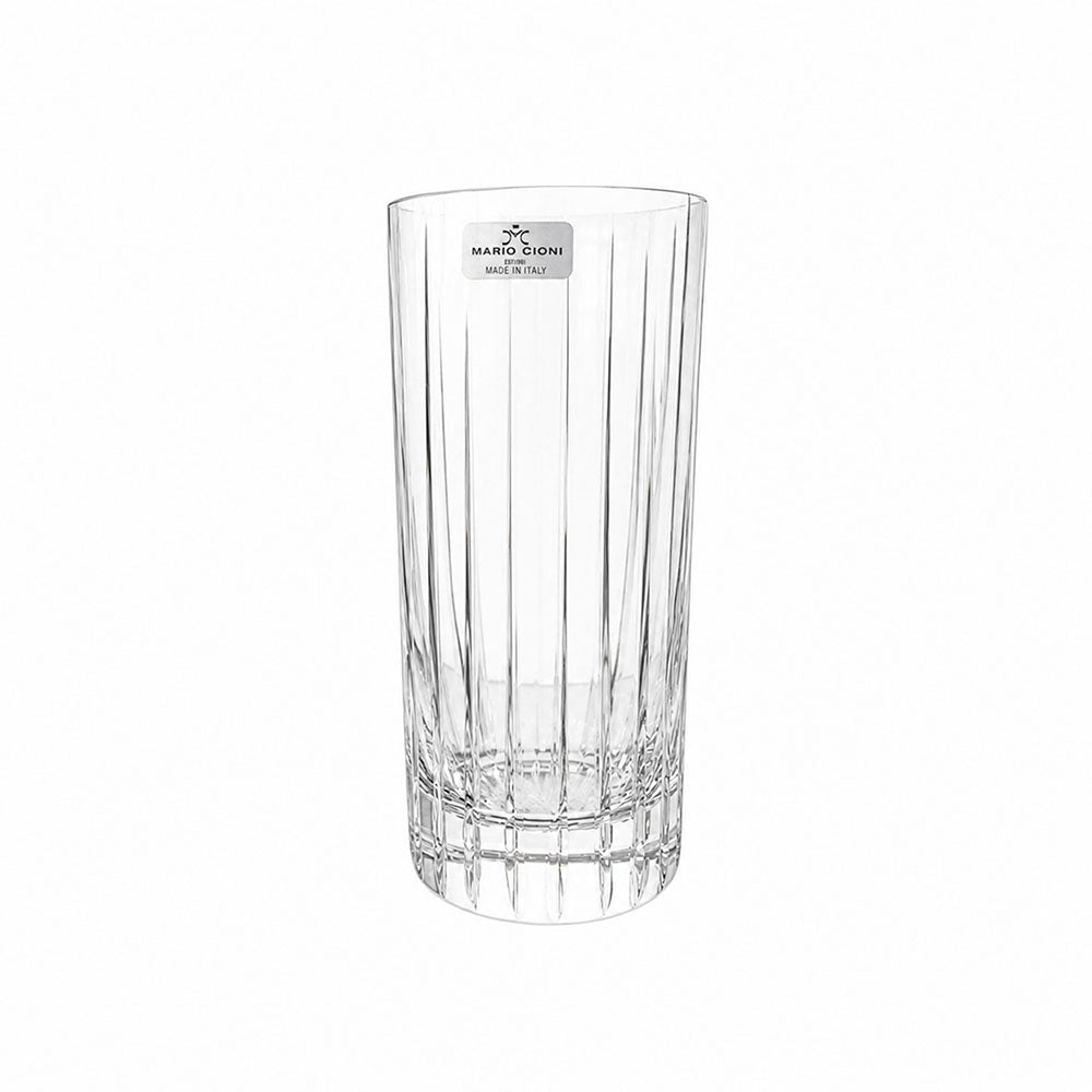 Lucrezia geschliffenes Kristall-Hi-Ball-Glas