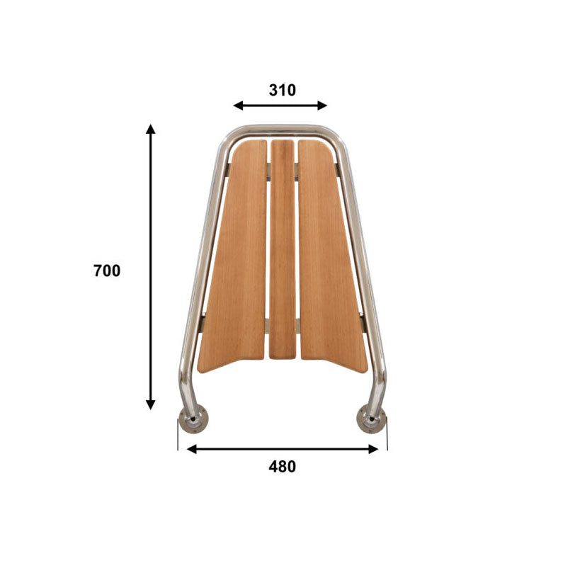 Bowsprit 750 mm med bøjestige (komplet)