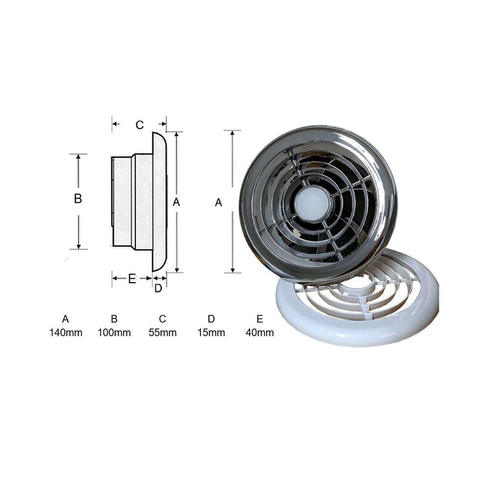 مروحة مع ضوء 24V