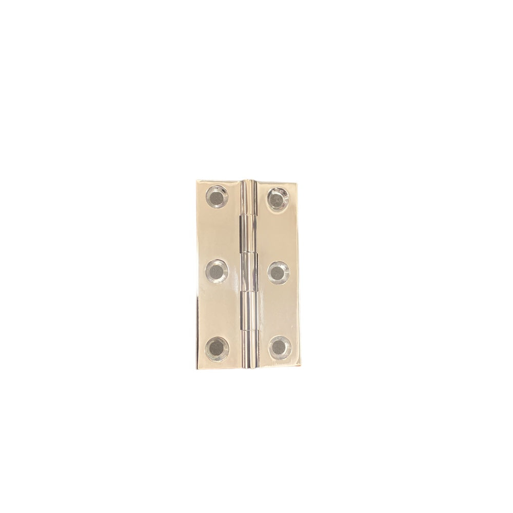 CHROMED BRASS BUTT HINGE 2" X 1.1/8"