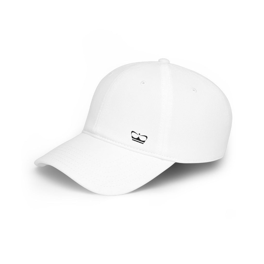 Casquette Princess, blanche avec logo noir