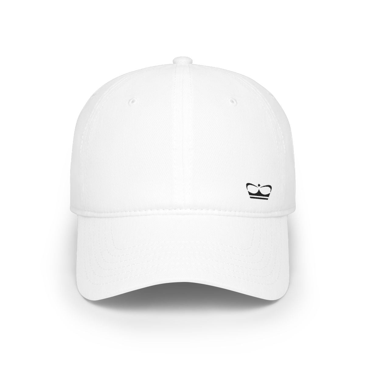 Casquette Princess, blanche avec logo noir