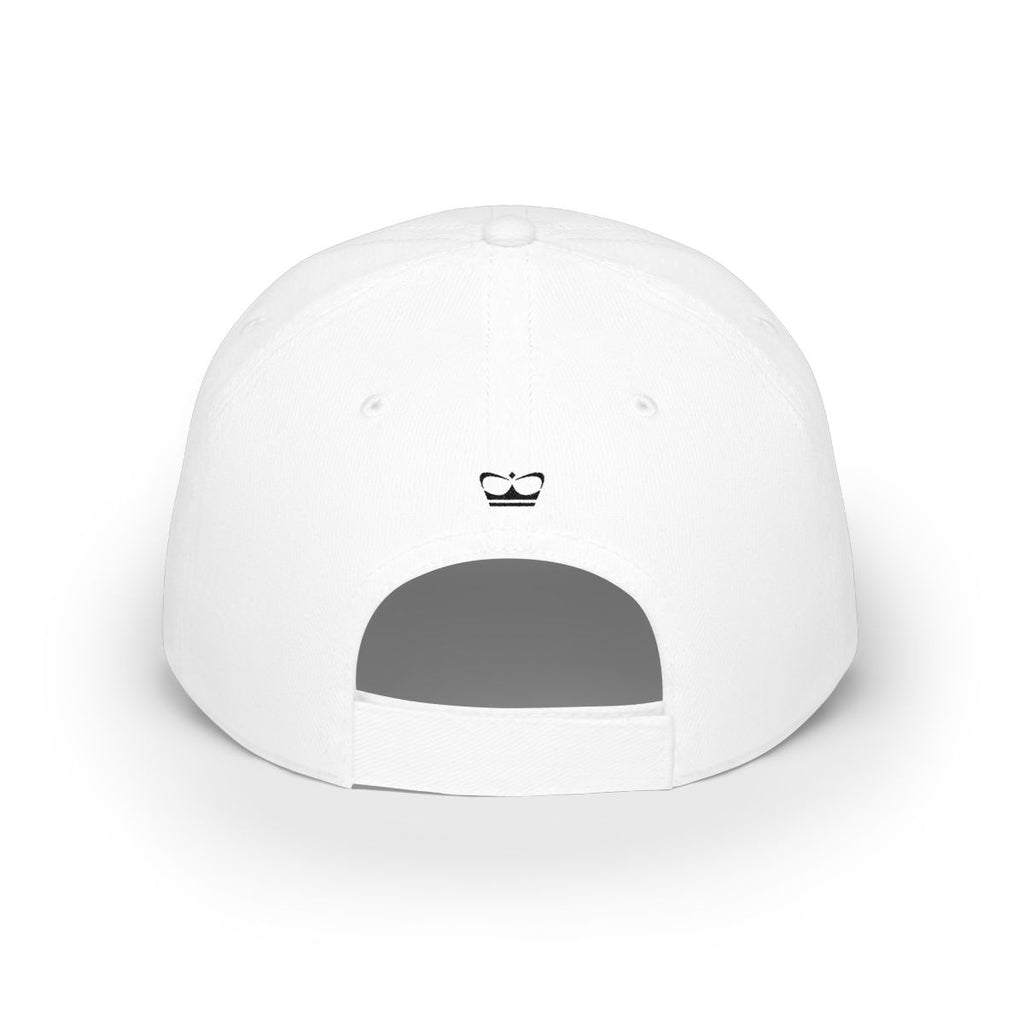 Casquette Princess, blanche avec logo noir