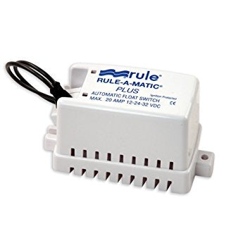 RULE A-MATIC FLOAT SWITCH WITH SHIELD 12/24V 20A